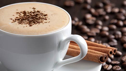 The origin of the authentic cappuccino coffee