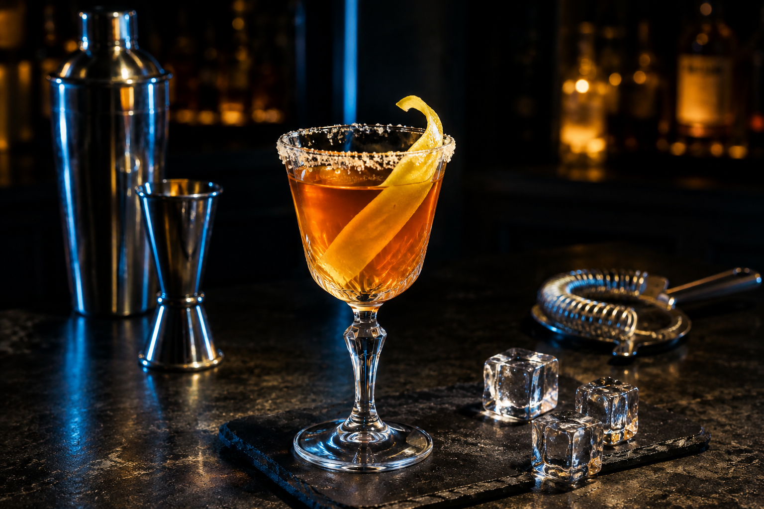Cocktail Ice Tech: Brandy Crusta cocktail